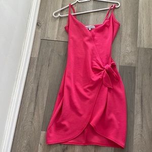 Hot pink wrap dress
